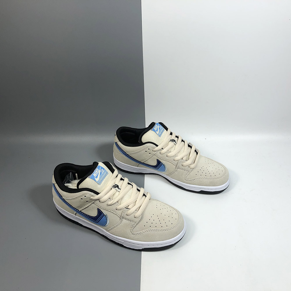 nike sb dunk low light cream deep royal blue