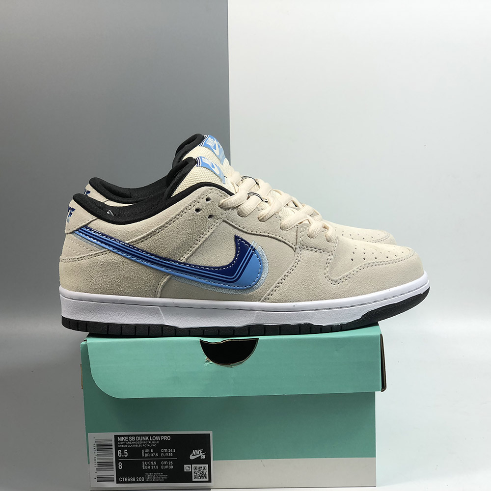 nike sb dunk low cream and blue