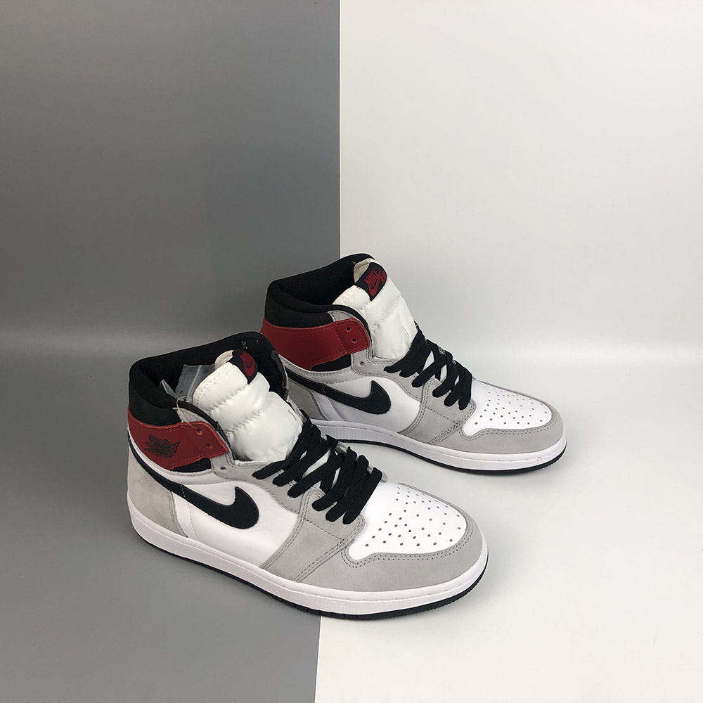 Air Jordan 1 High Og White Black Light Smoke Grey Varsity Red For Sale The Sole Line