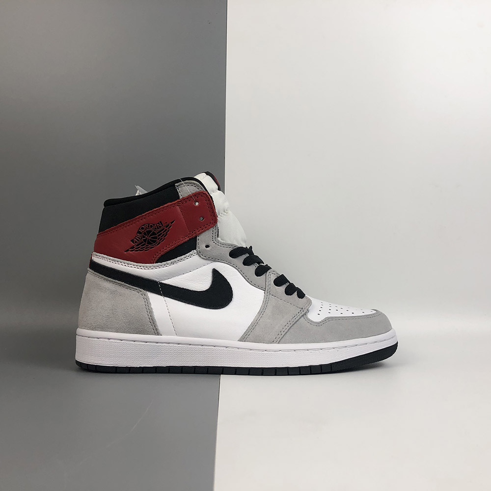 white grey red jordan 1