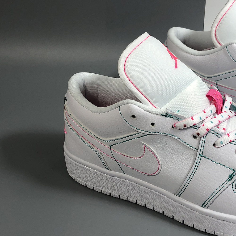 jordan 1 low white green pink