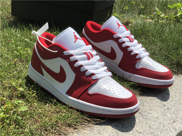 jordan 1 low gym red white womens