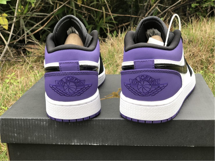 Air Jordan 1 Low White Black Court Purple For Sale Fitforhealth