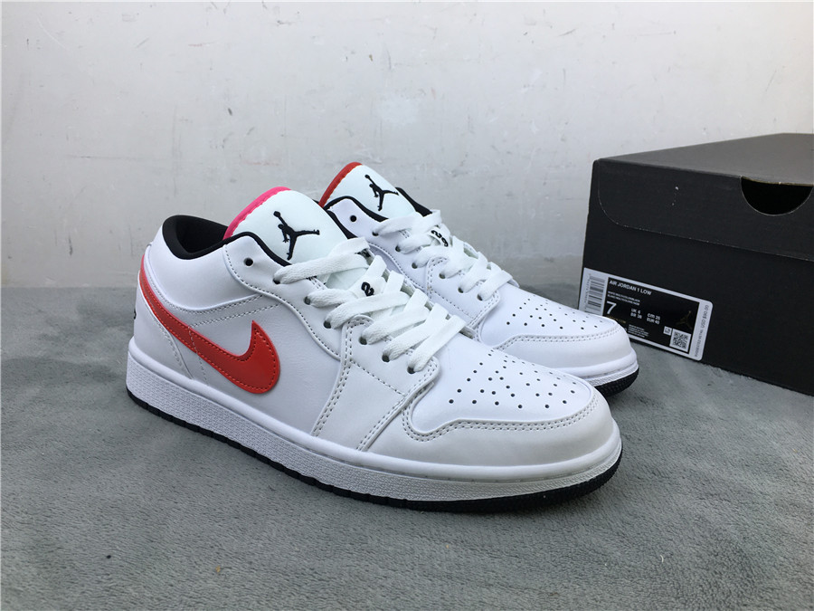 jordan 1 low white red swoosh