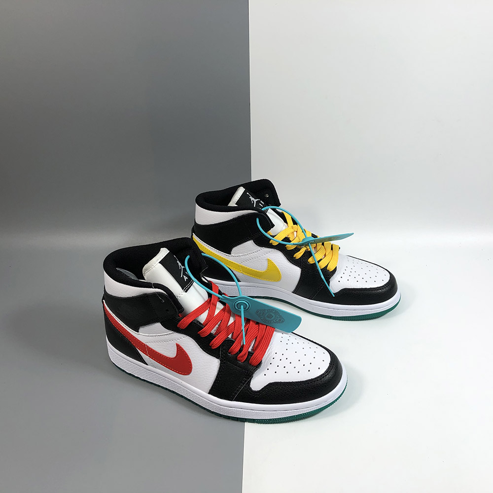 black white green red jordan 1