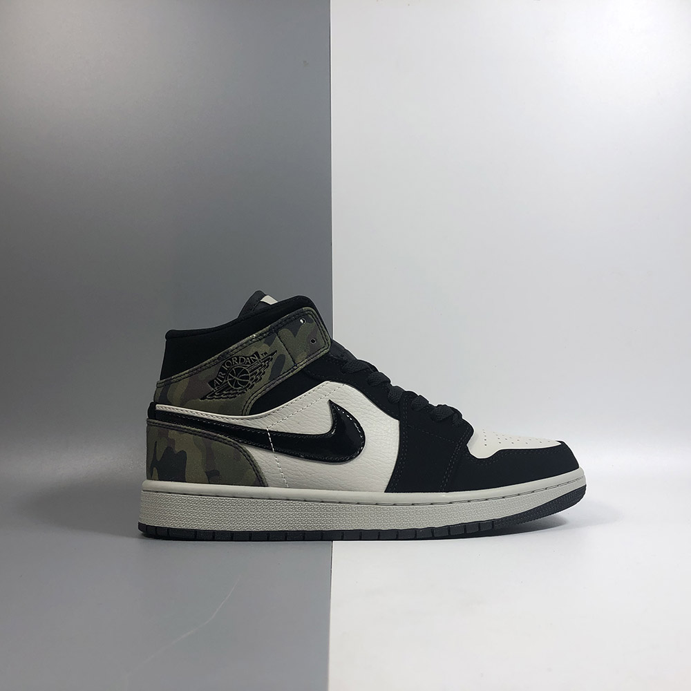 jordan 1 mid camo on feet