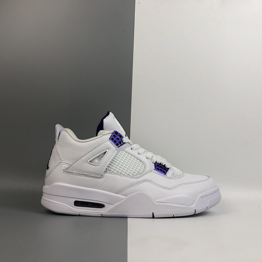 jordan 4 white metallic silver