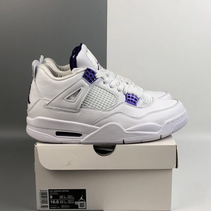 jordan 4 white metallic silver