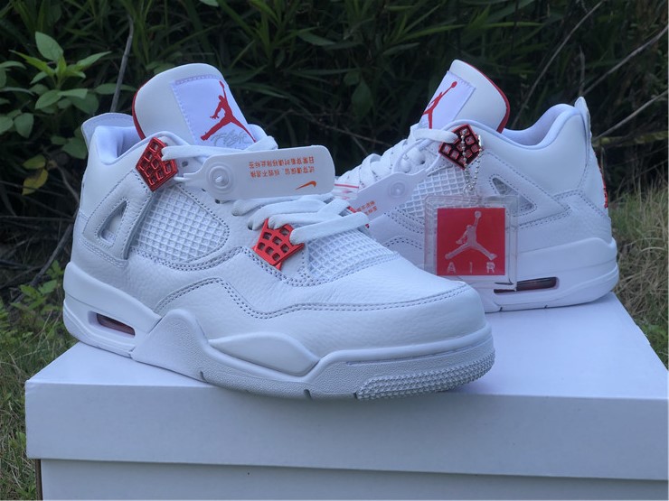 jordan 4 retro white university red