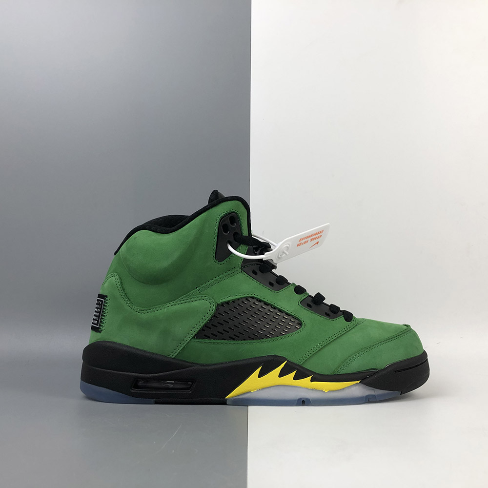 Air Jordan 5 SE “Oregon Ducks” Apple Green/Black/Yellow Strike For Sale – The Sole Line