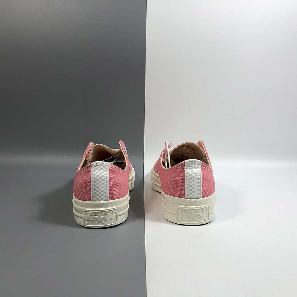 Converse X Play Comme Des Garcons Chuck 70 Low Top Strawberry Pink Egret High Risk Red The Sole Line