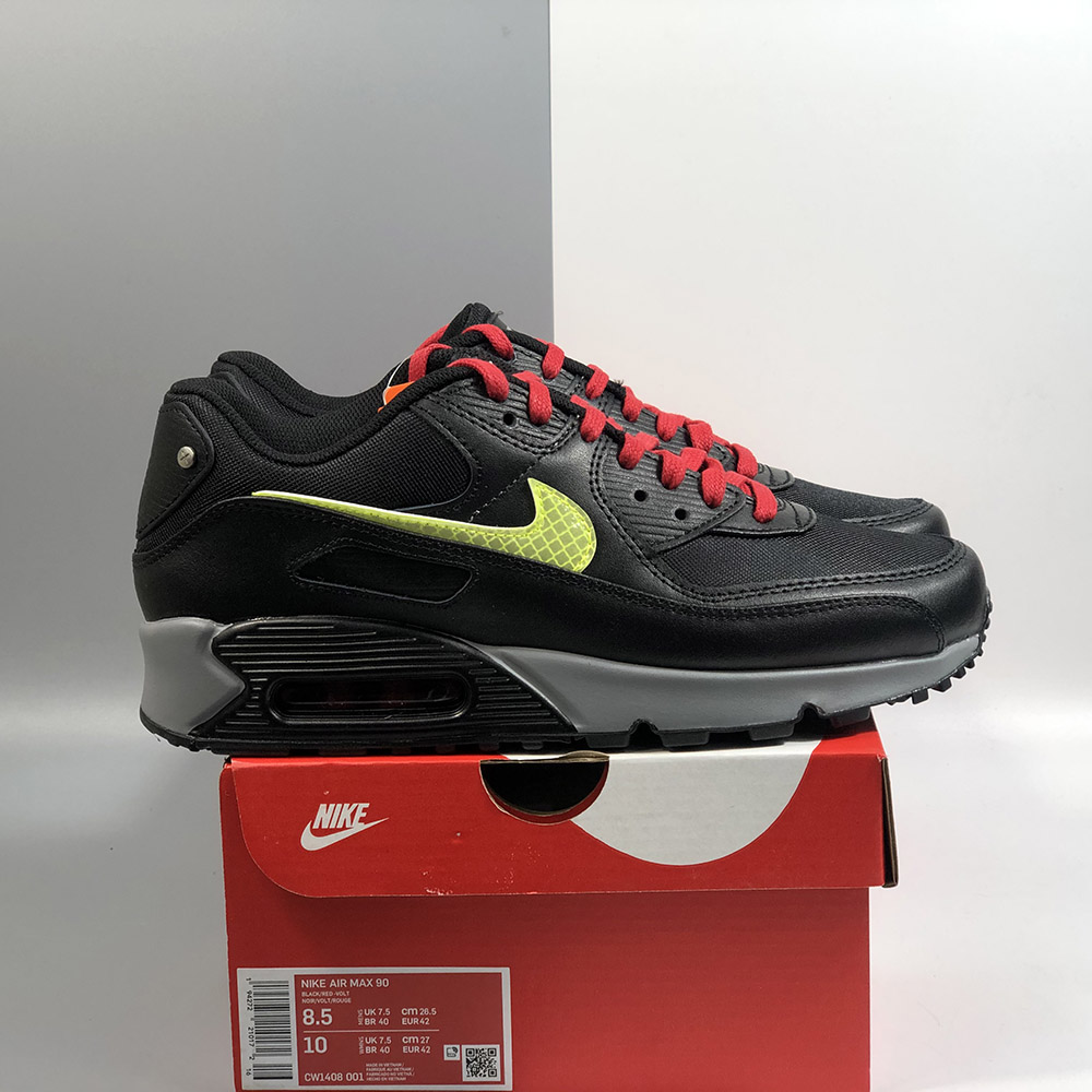 easy to handle Psychologically dark FDNY Nike Air Max 90 “NYC” Black/Red/Barely Volt For Sale – The Sole Line