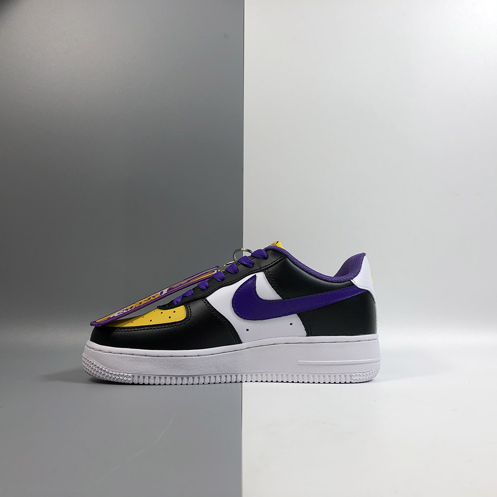 nike air force low white purple yellow