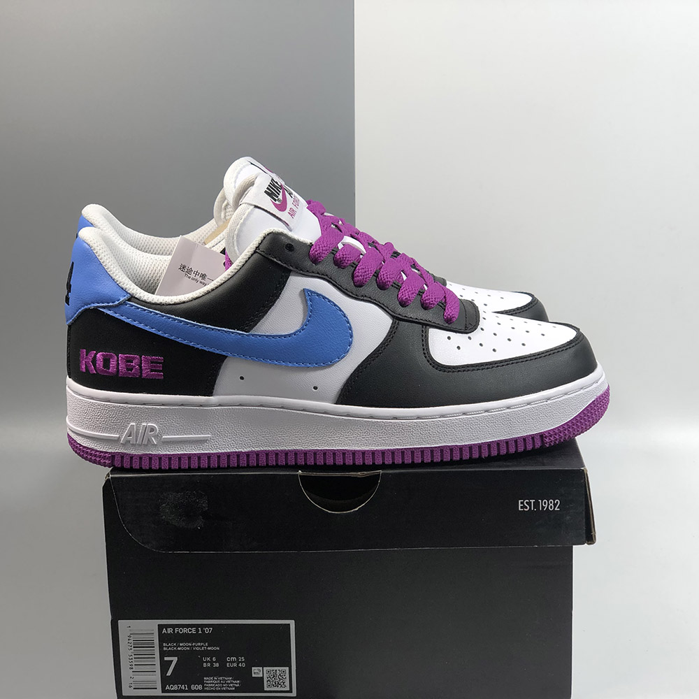 purple and black air forces