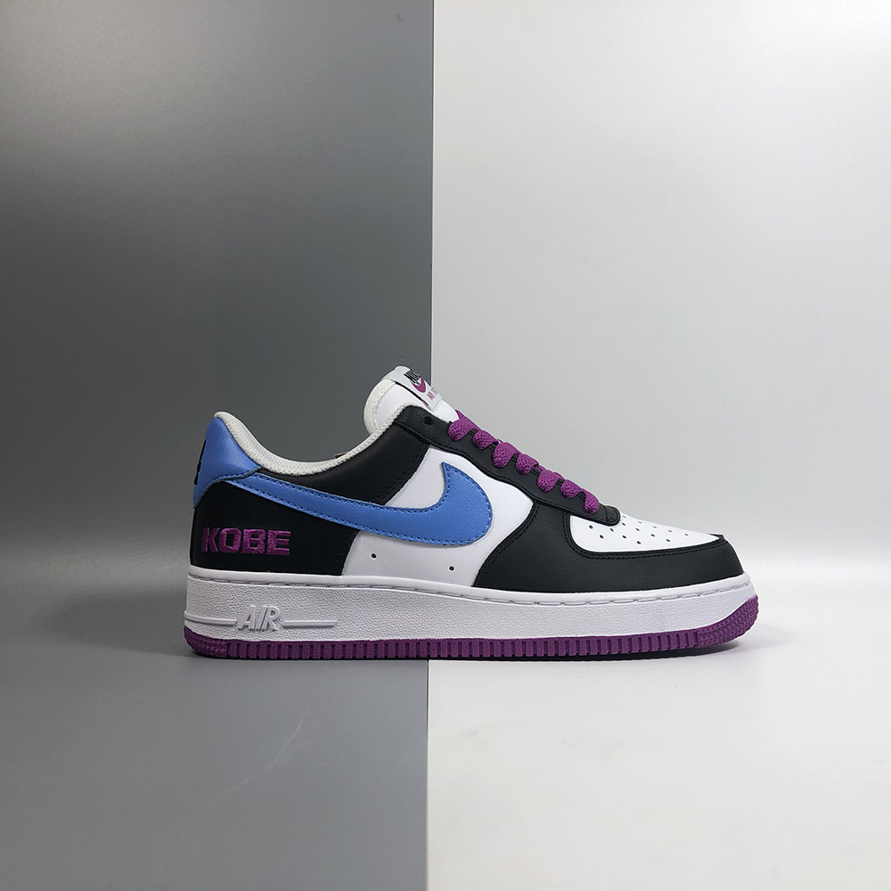 blue and purple air force ones