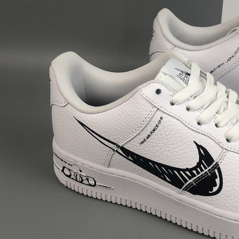Nike Air Force 1 Low âSketchâ White/Black For Sale â The Sole Line