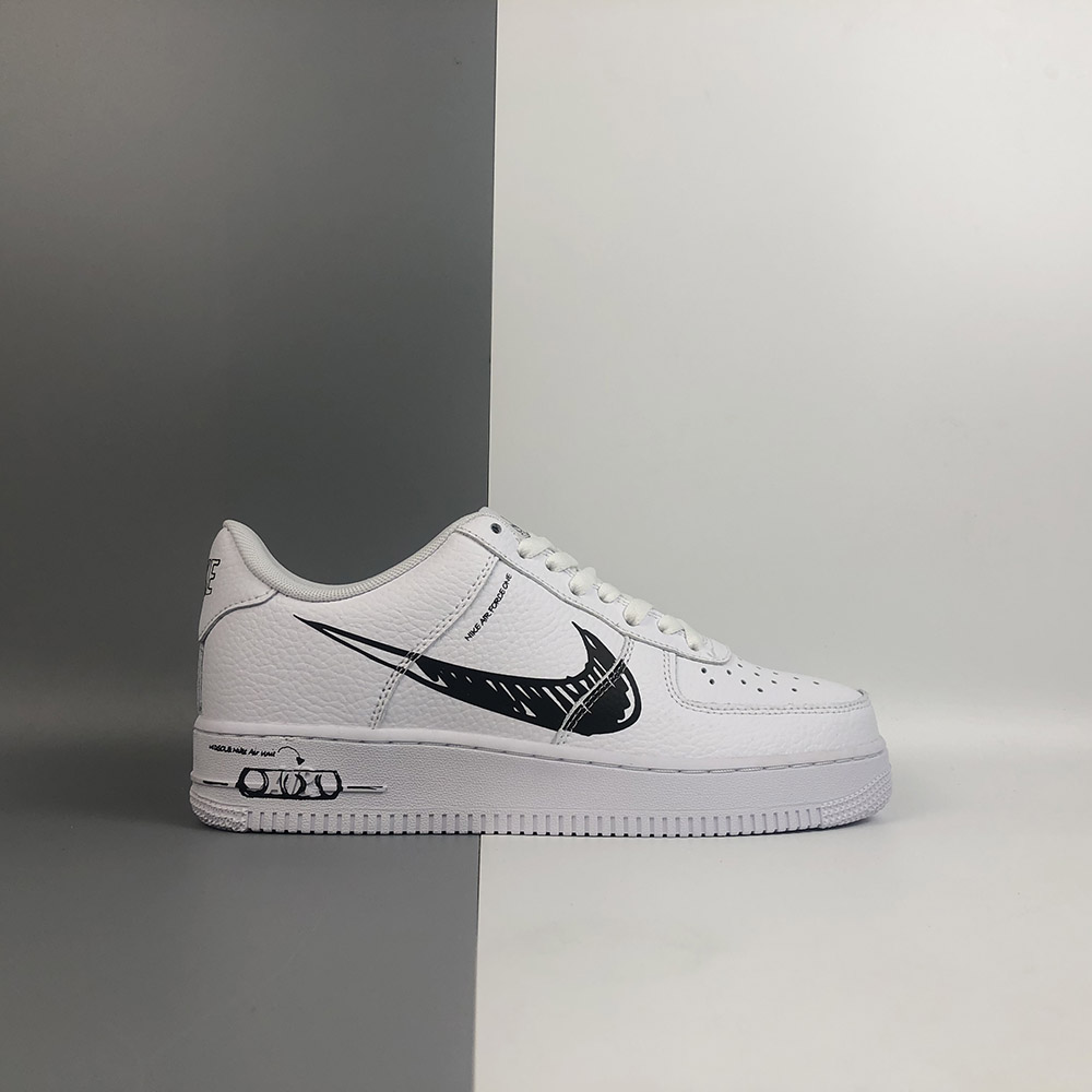 air force 1 sketch black