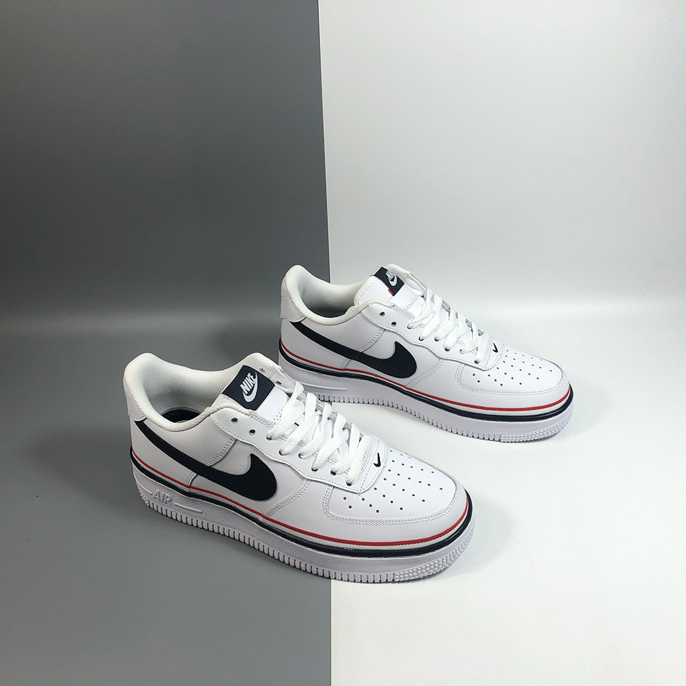 nike air force 1 white blue and red