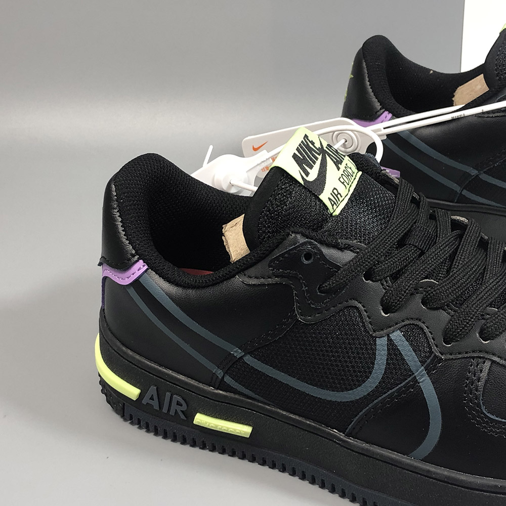 air force 1 react black violet