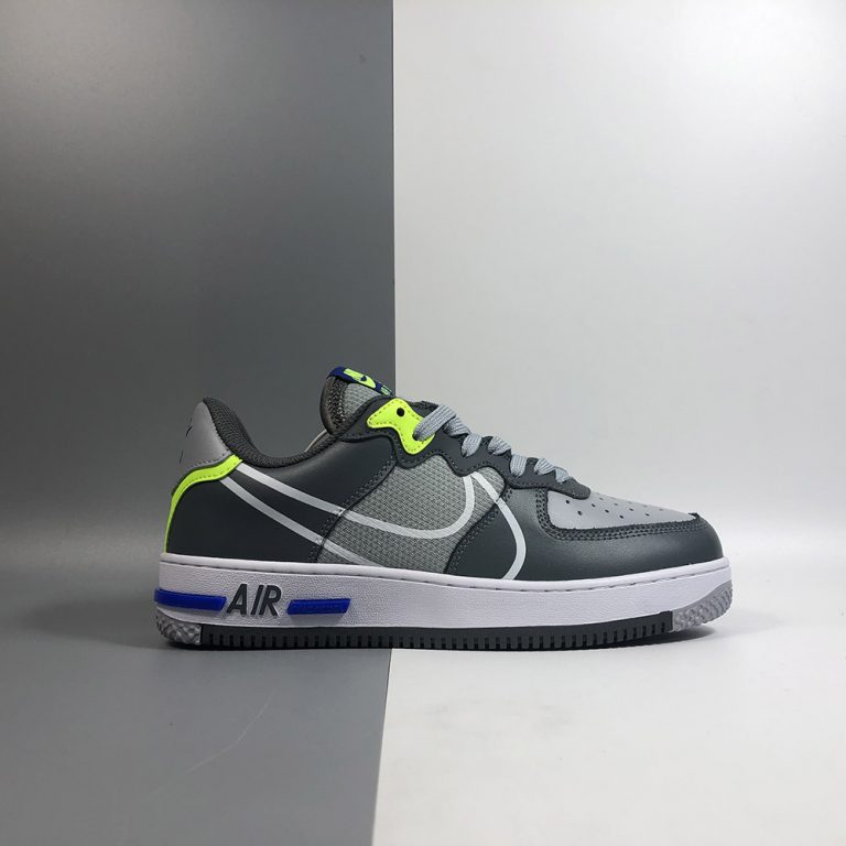 air force 1 react white grey