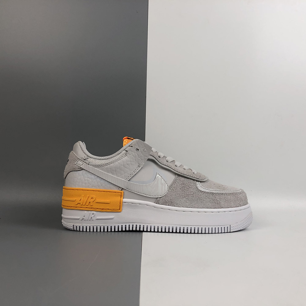 grey and orange nike air force 1