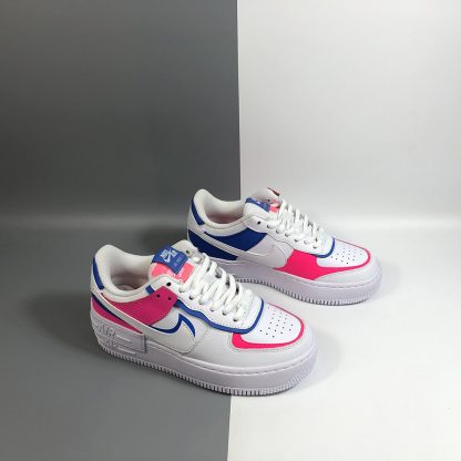 Nike Air Force 1 Shadow White Pink Blue For Sale – The Sole Line
