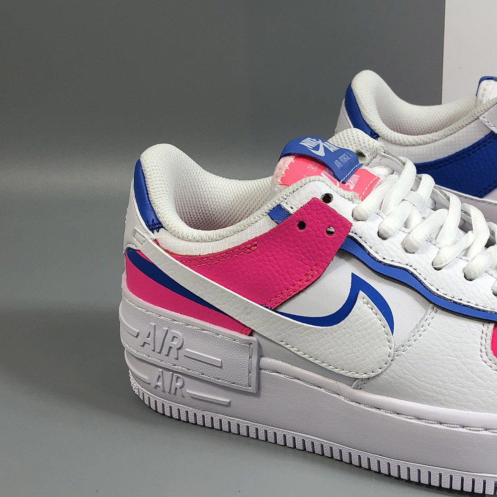 pink blue air force ones
