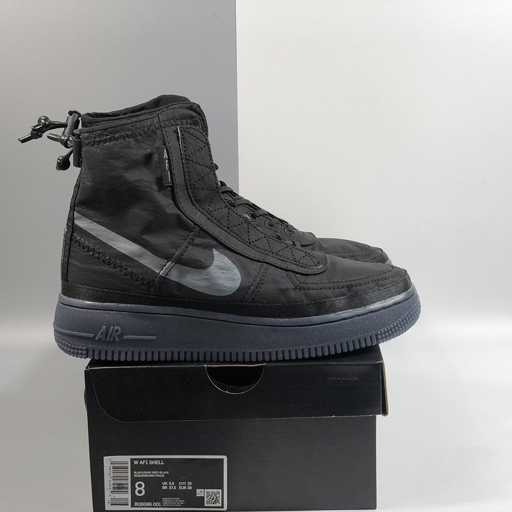 nike air force 1 shell black dark grey