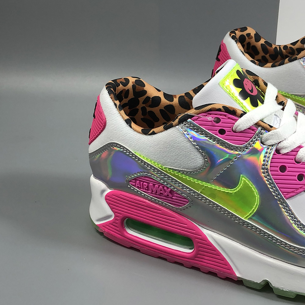 women's nike air max 90 lx illusion green leopard