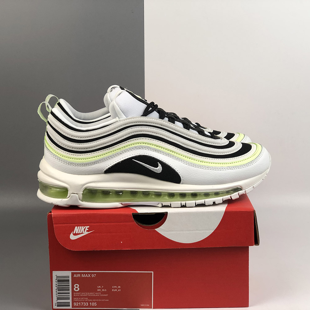 green and white air max 97