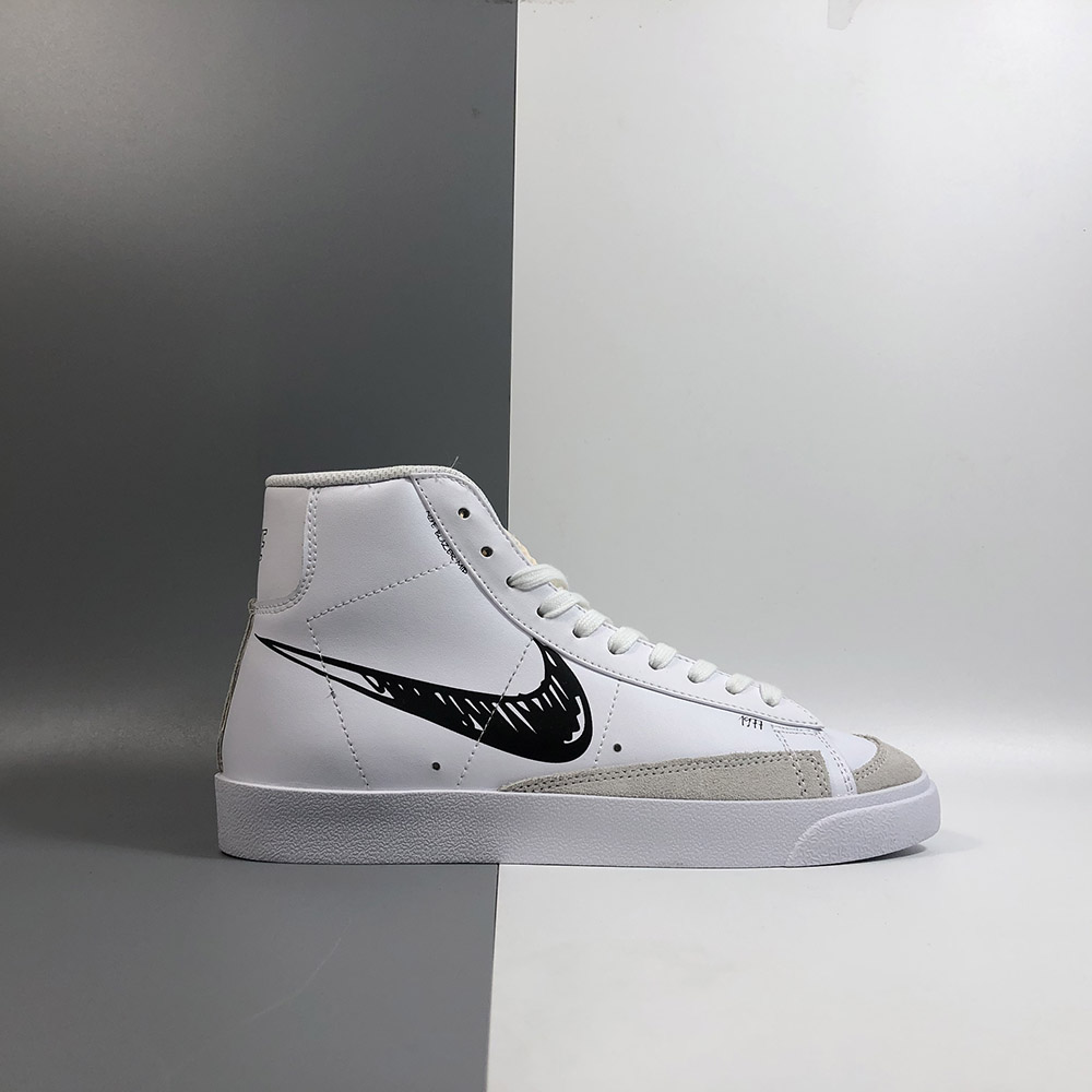 white nike blazers mid