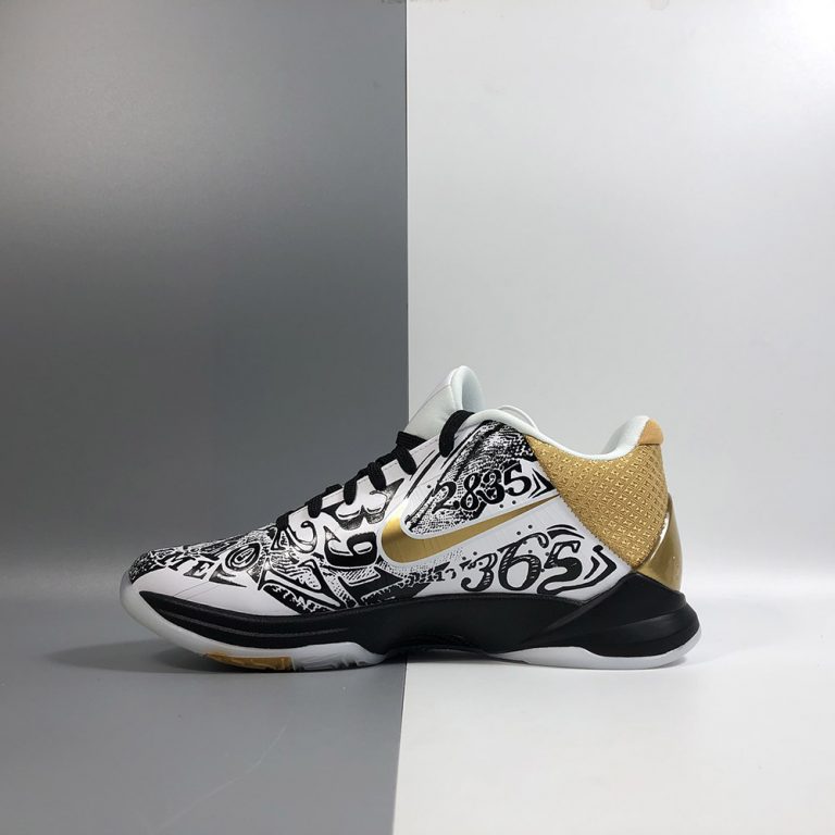 kobe 5 protro white gold