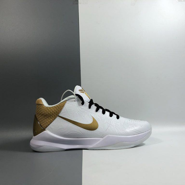 kobe 5 protro white gold
