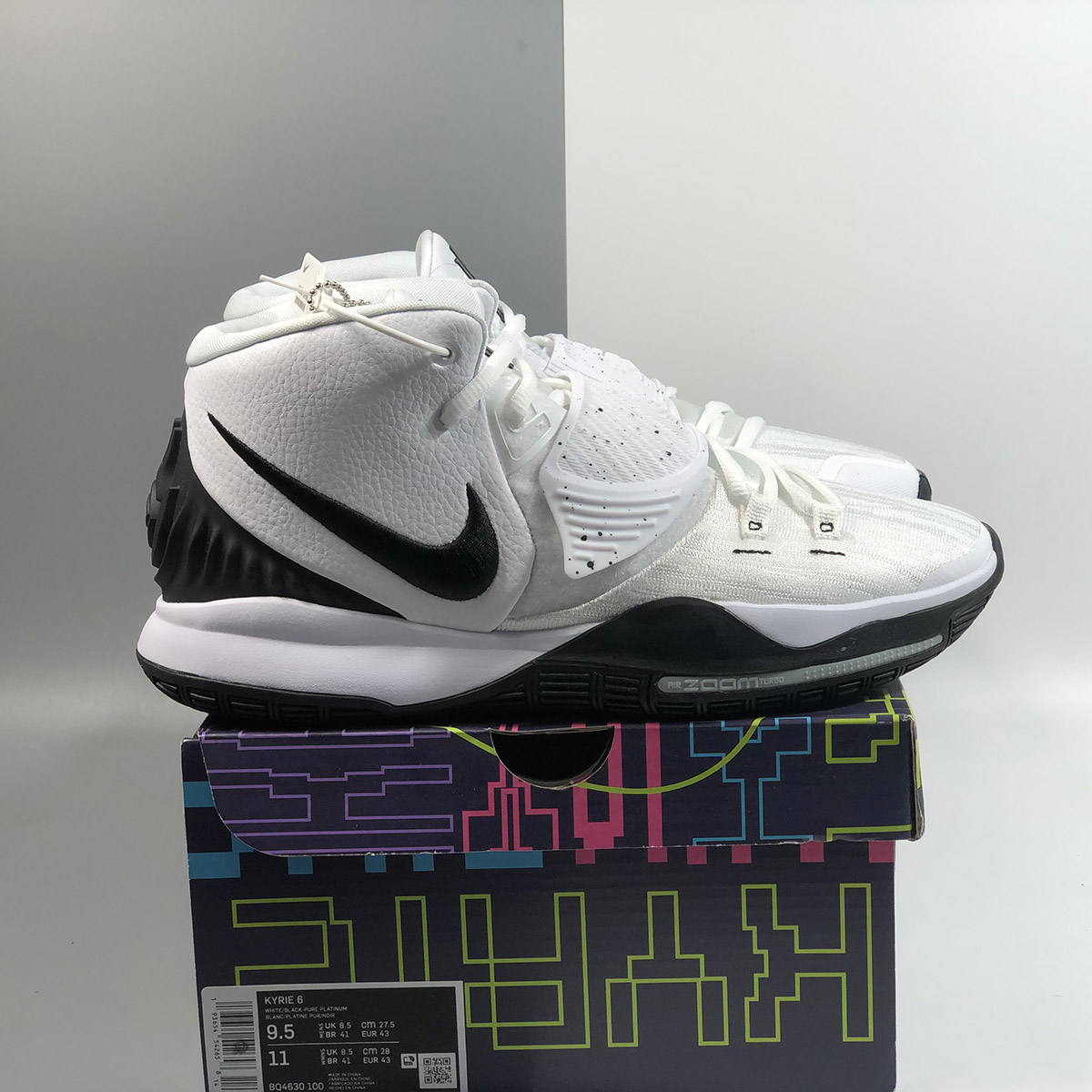 kyrie 6 white black pure platinum