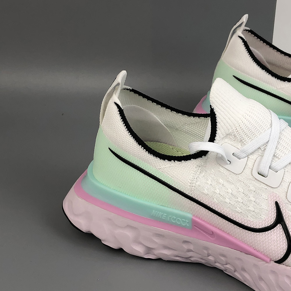 Nike react infinity run flyknit white/iced lilac/pistachio frost/black shop