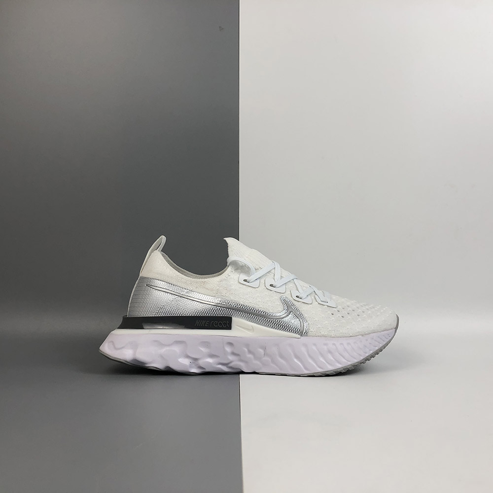 nike react black and silver