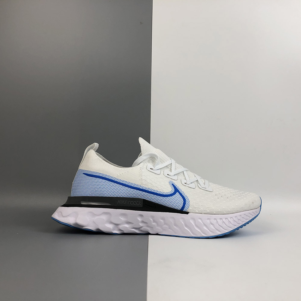 nike react white red blue