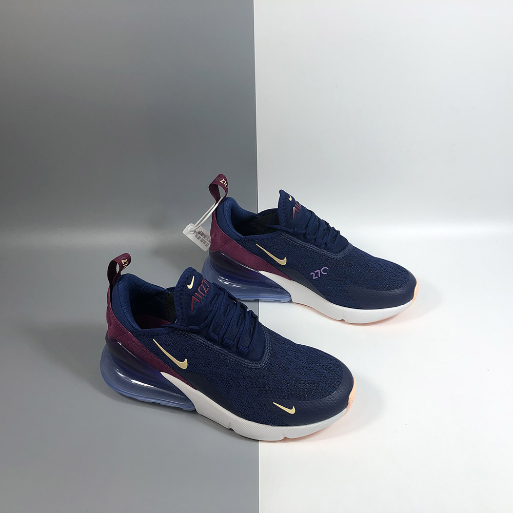 burgundy and blue air max