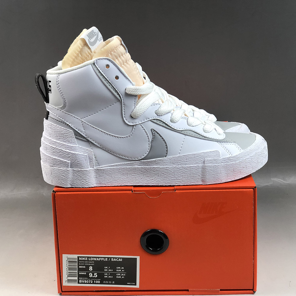 blazer sacai white grey