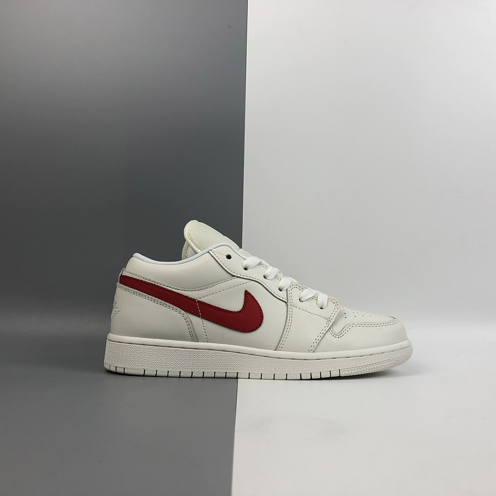 Air Jordan 1 Low White University Red For Sale The Sole Line