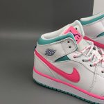 air jordan 1 mid white pink green soar