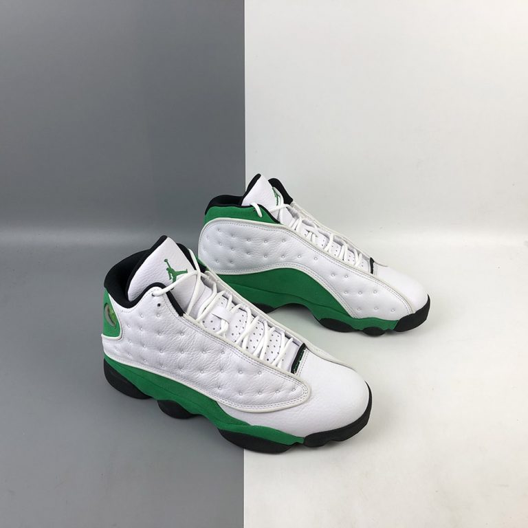 white lucky green black jordan 13