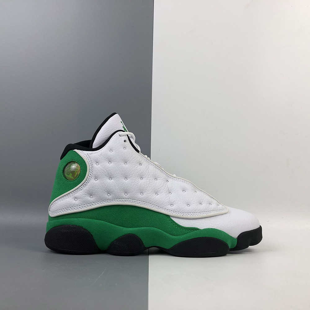 air jordan 13 white and green