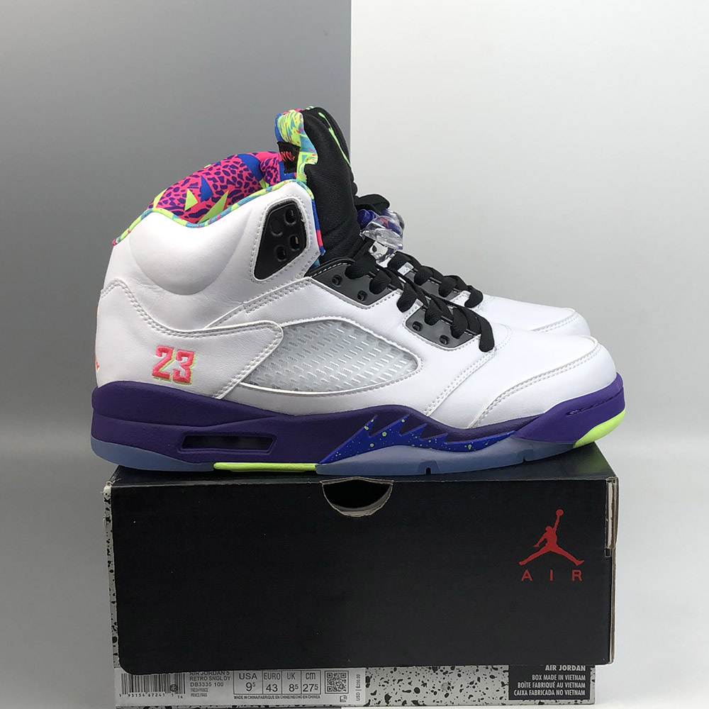 Air Jordan 5 “Alternate Bel-Air” White/Court Purple-Racer Pink-Ghost Green For Sale – The Sole Line