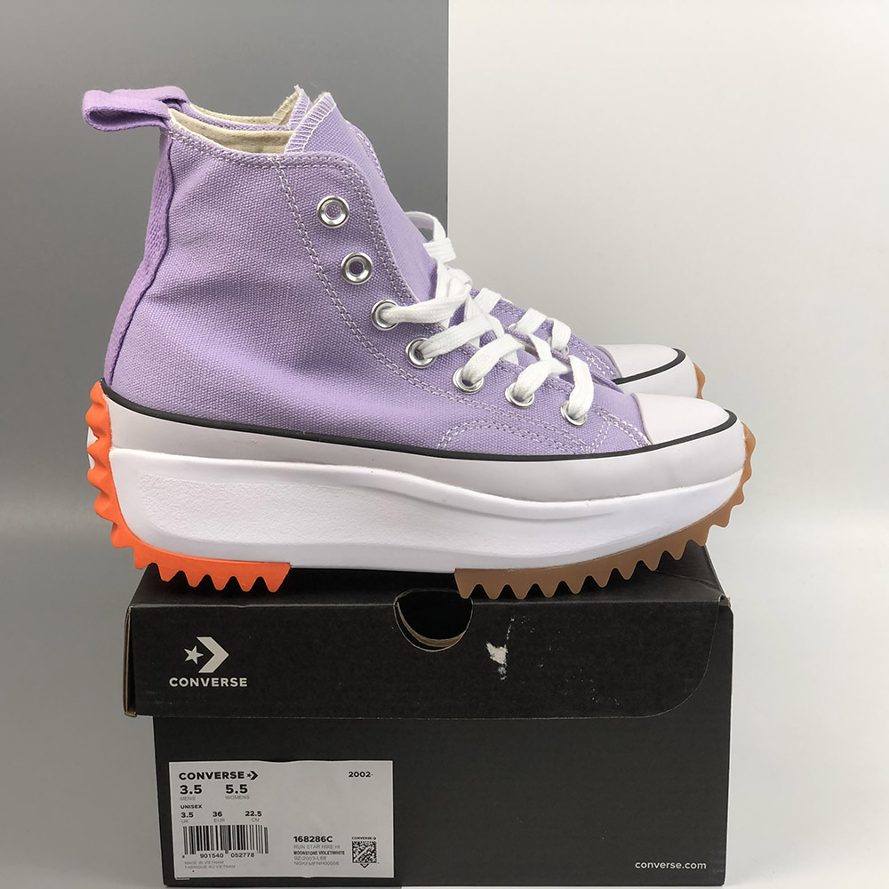 converse run star hike hi trainers in lilac