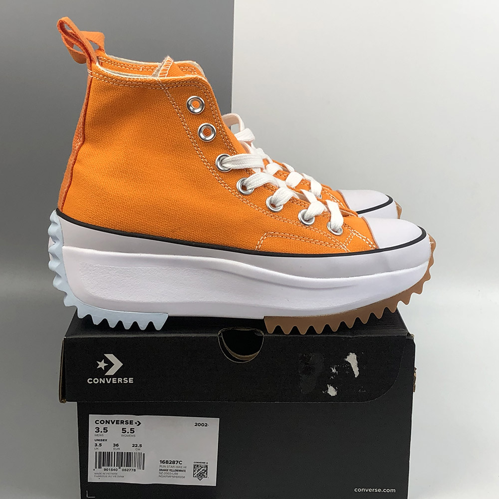 orange and white converse