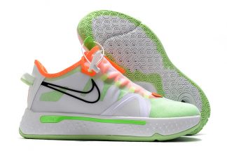 grey and neon green nike shoes