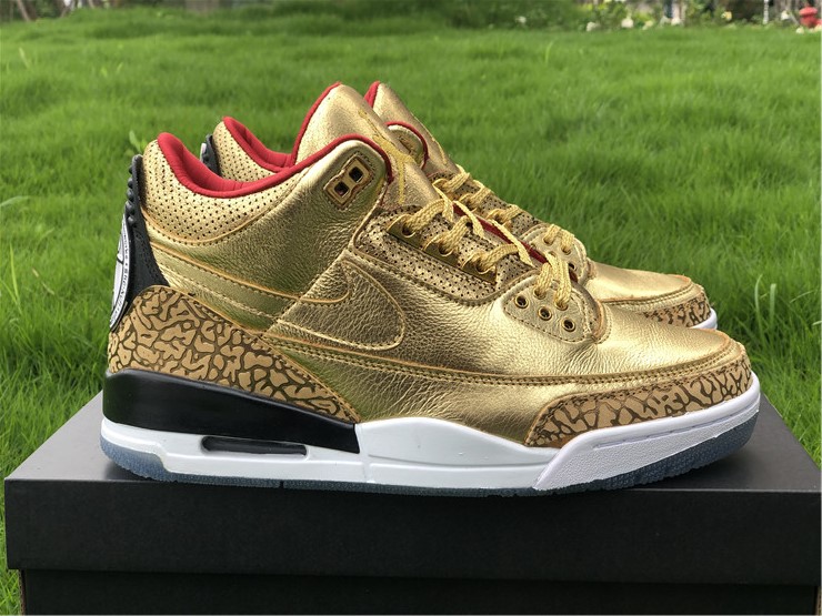 jordan retro 3 gold