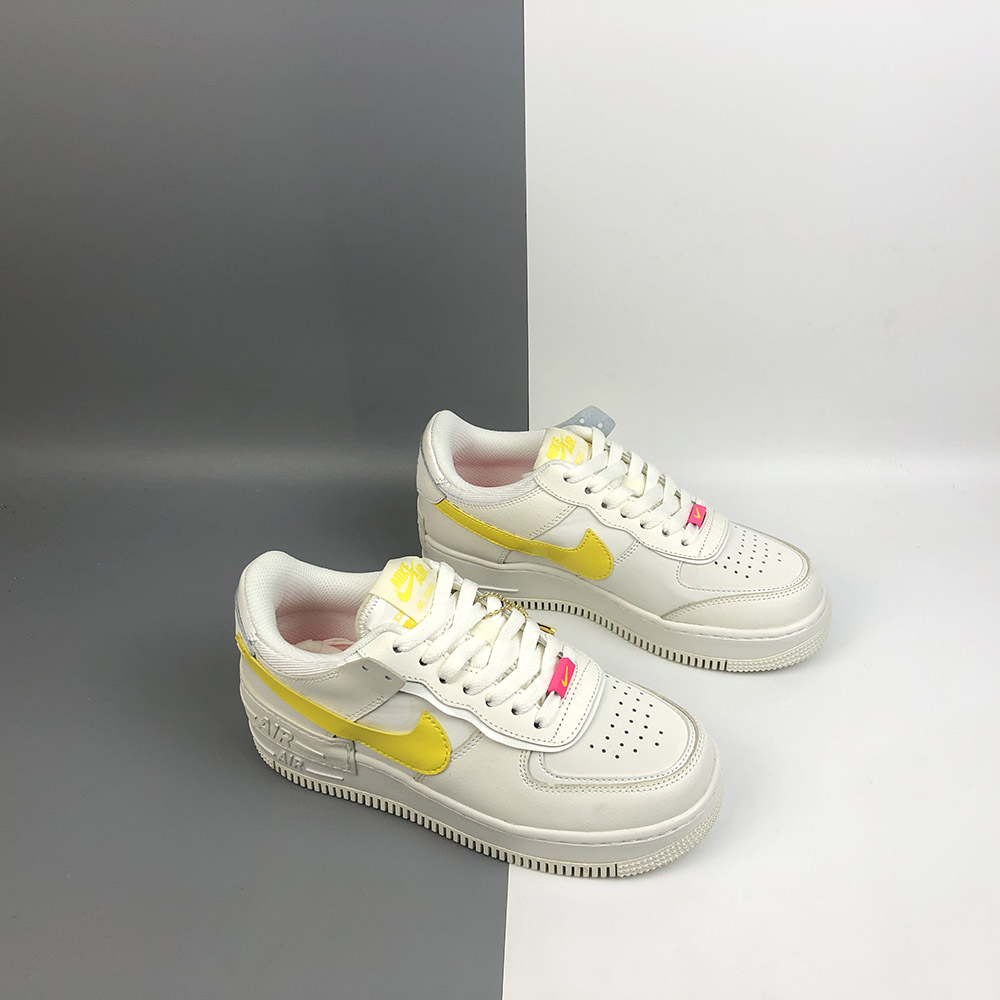 nike air force 1 shadow pink and yellow