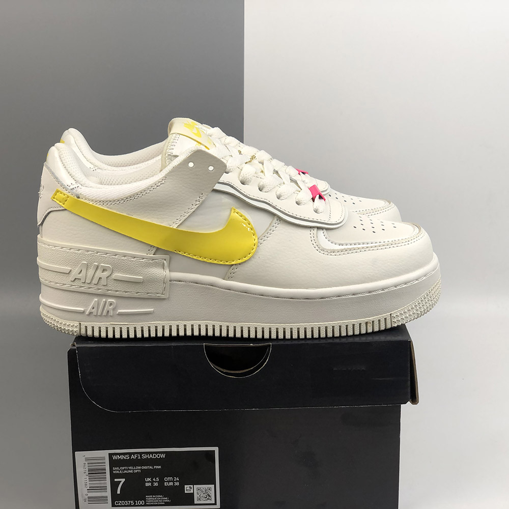air force 1 shadow yellow and pink